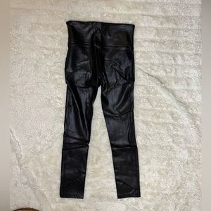 Womens SPANX faux leather leggings black Small